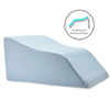 Lounge Doctor Leg Rest With Cooling Gel Memory Foam New & Improved Light Blue